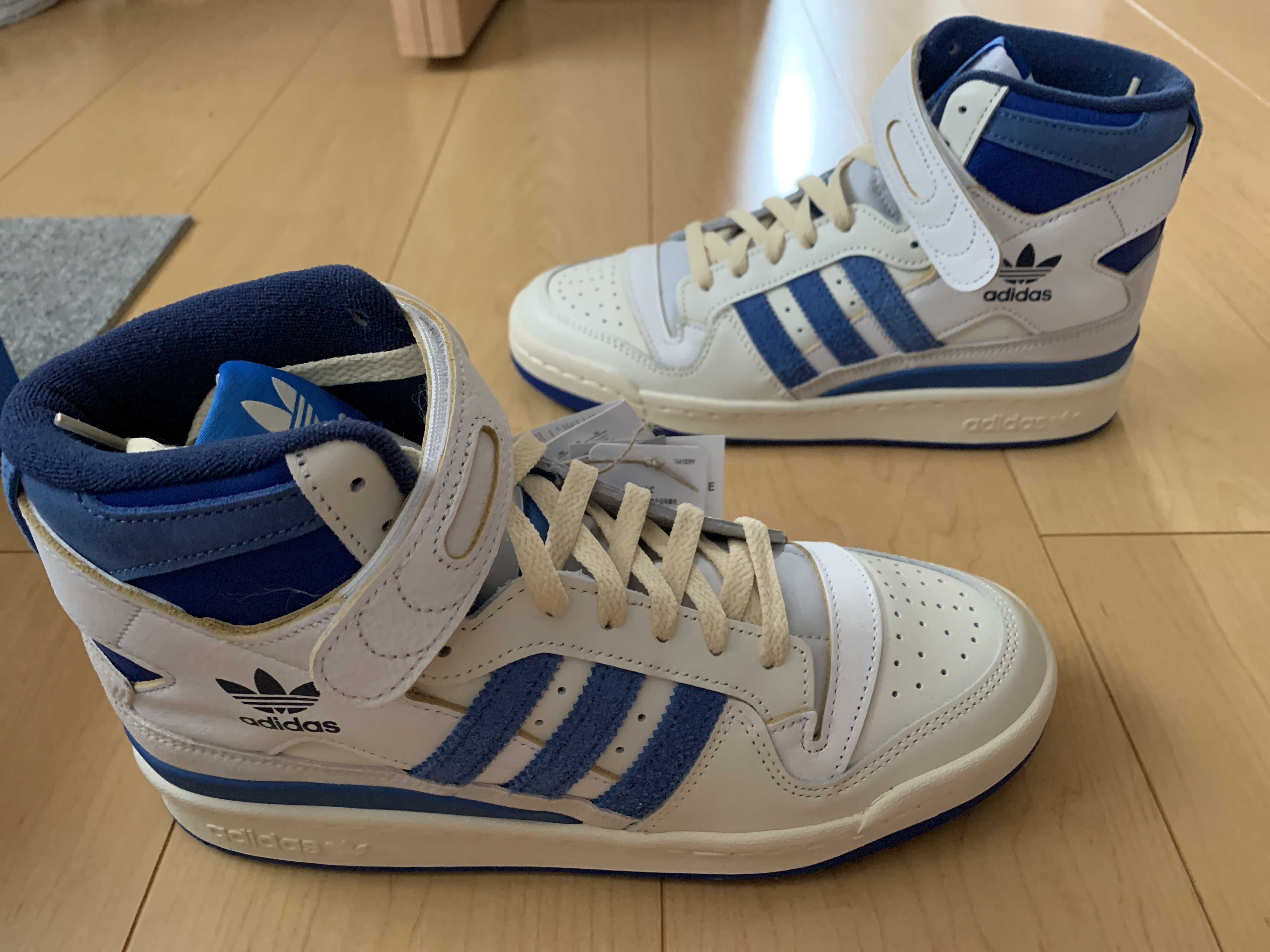 adidas Forum 84 High Blue Thread "Off White-Bright Blue/Footwear White"
