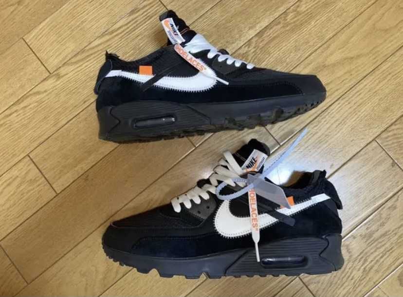 Off-White × Nike Air Max 90 "Black/Black-Cone-White"