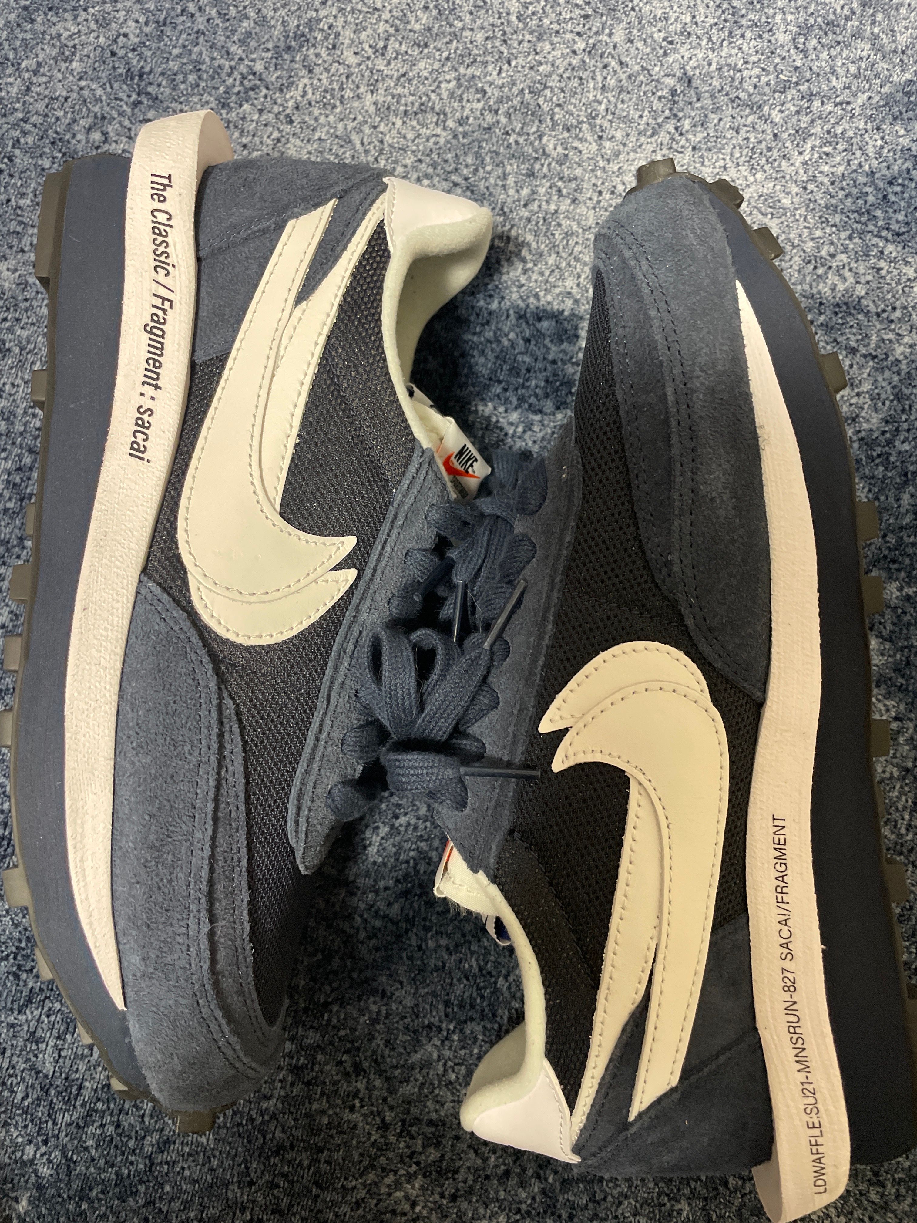 Fragment × sacai × Nike LD Waffle "Blackended Blue"