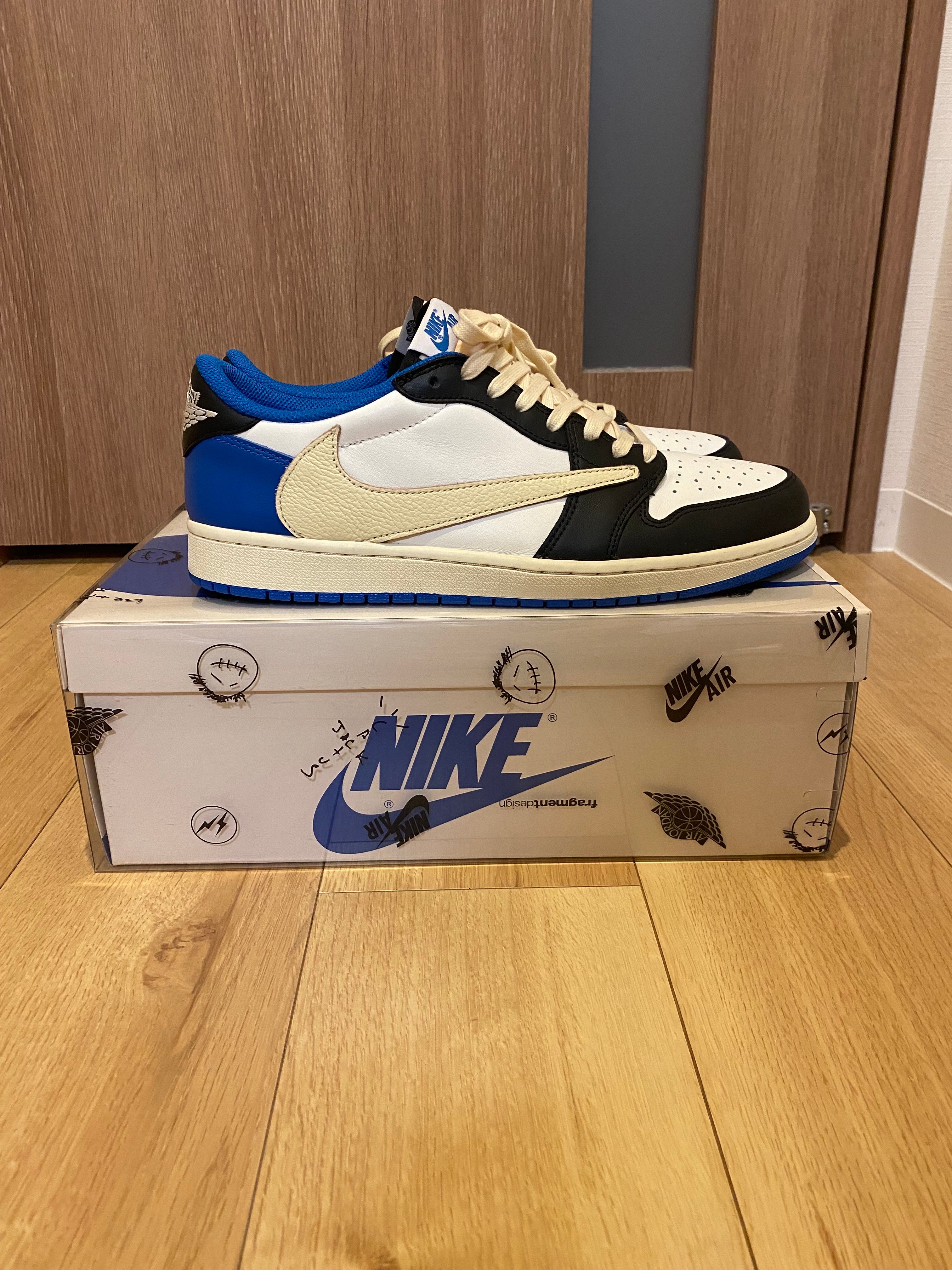 Travis Scott × fragment design × Nike Air Jordan 1 Low OG SP "Military Blue"