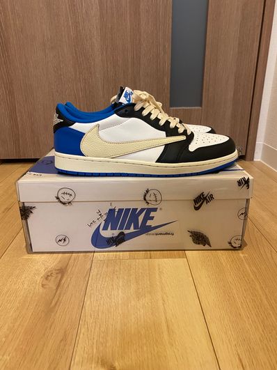 Travis Scott × fragment design × Nike Air Jordan 1 Low OG SP "Military Blue"