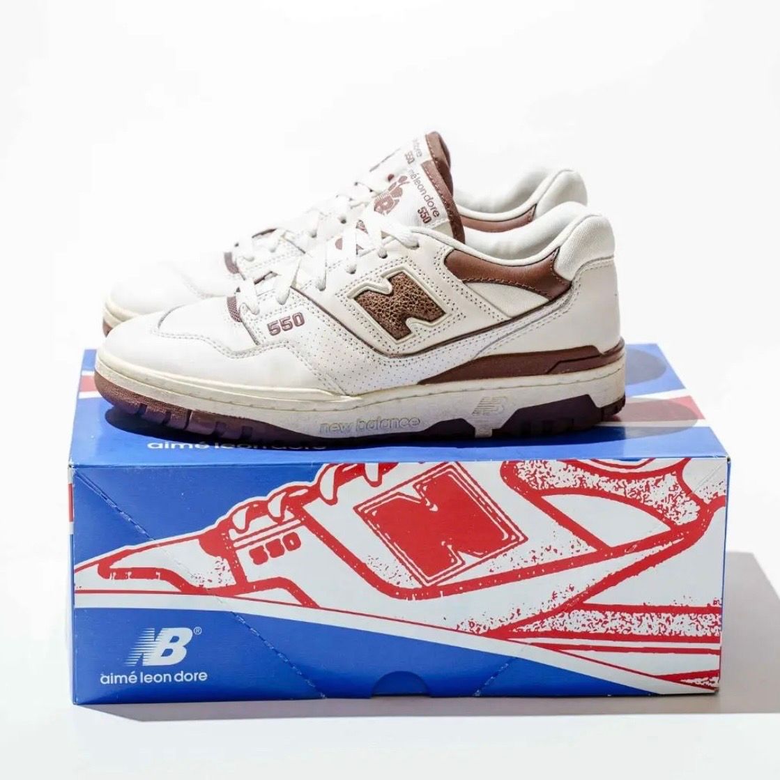 Aime Leon Dore × New Balance 550 "White/Brown"