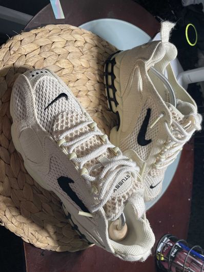 Stussy × Nike Air Zoom Spiridon CG 2 "Fossil/Black"