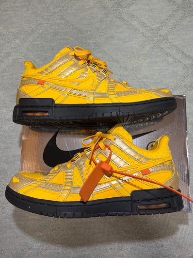 Off-White × Nike Air Rubber Dunk "University Gold"
