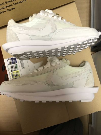 sacai × Nike LDV Waffle "Triple White"