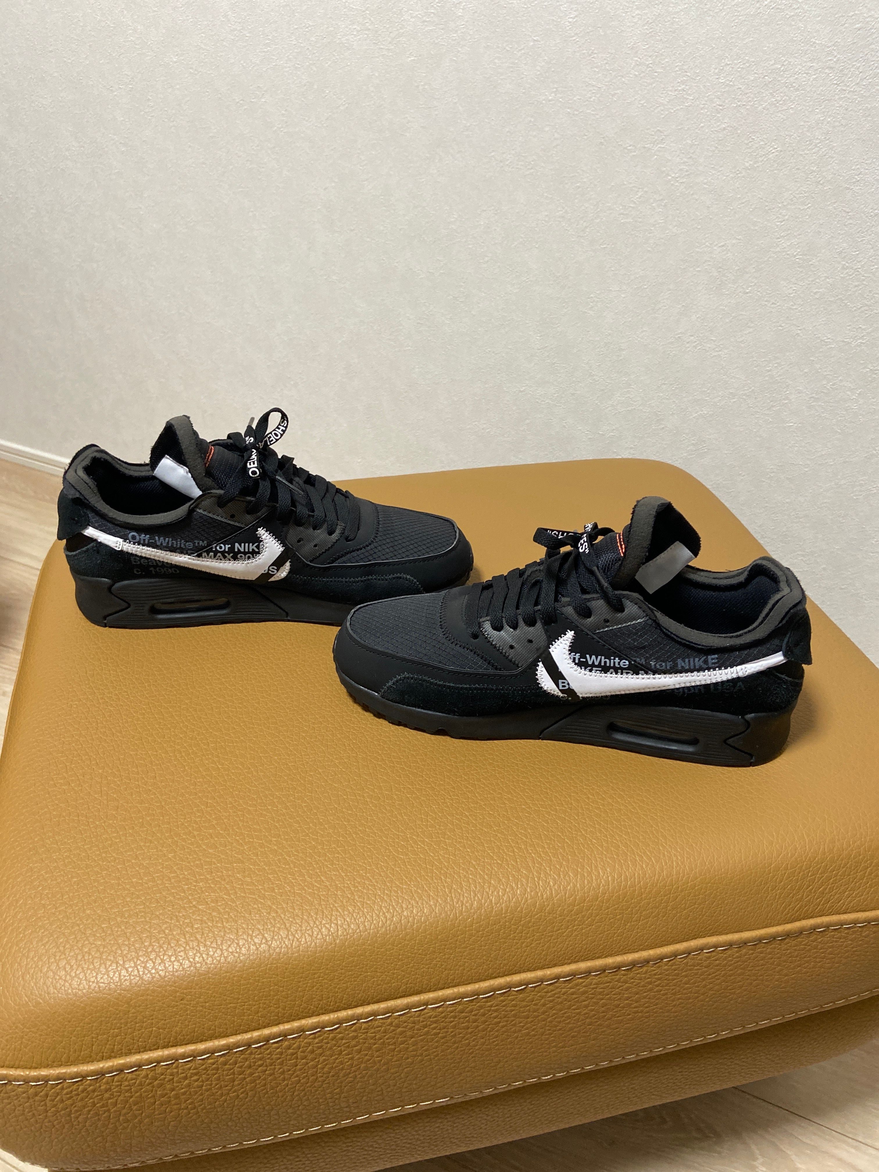 Off-White × Nike Air Max 90 "Black/Black-Cone-White"