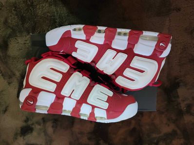 Supreme × Nike Air More Uptempo "White/Red"