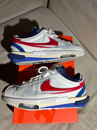 sacai × Nike Zoom Cortez "White and University Red"