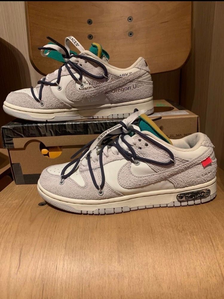 Off-White × Nike Dunk Low "Sail/Neutral Grey/Gridiron"