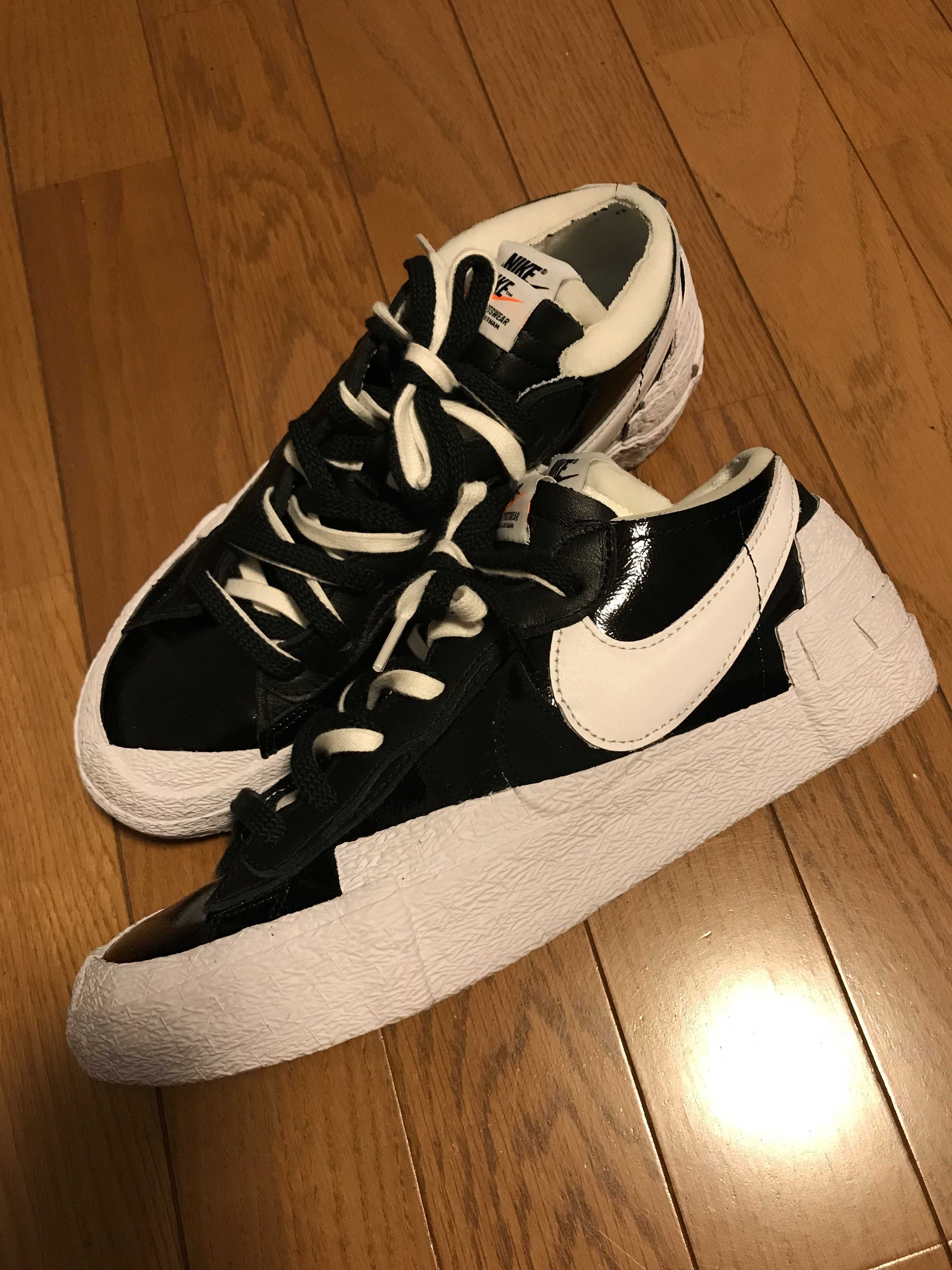 sacai × Nike Blazer Low "Black Patent Leather"