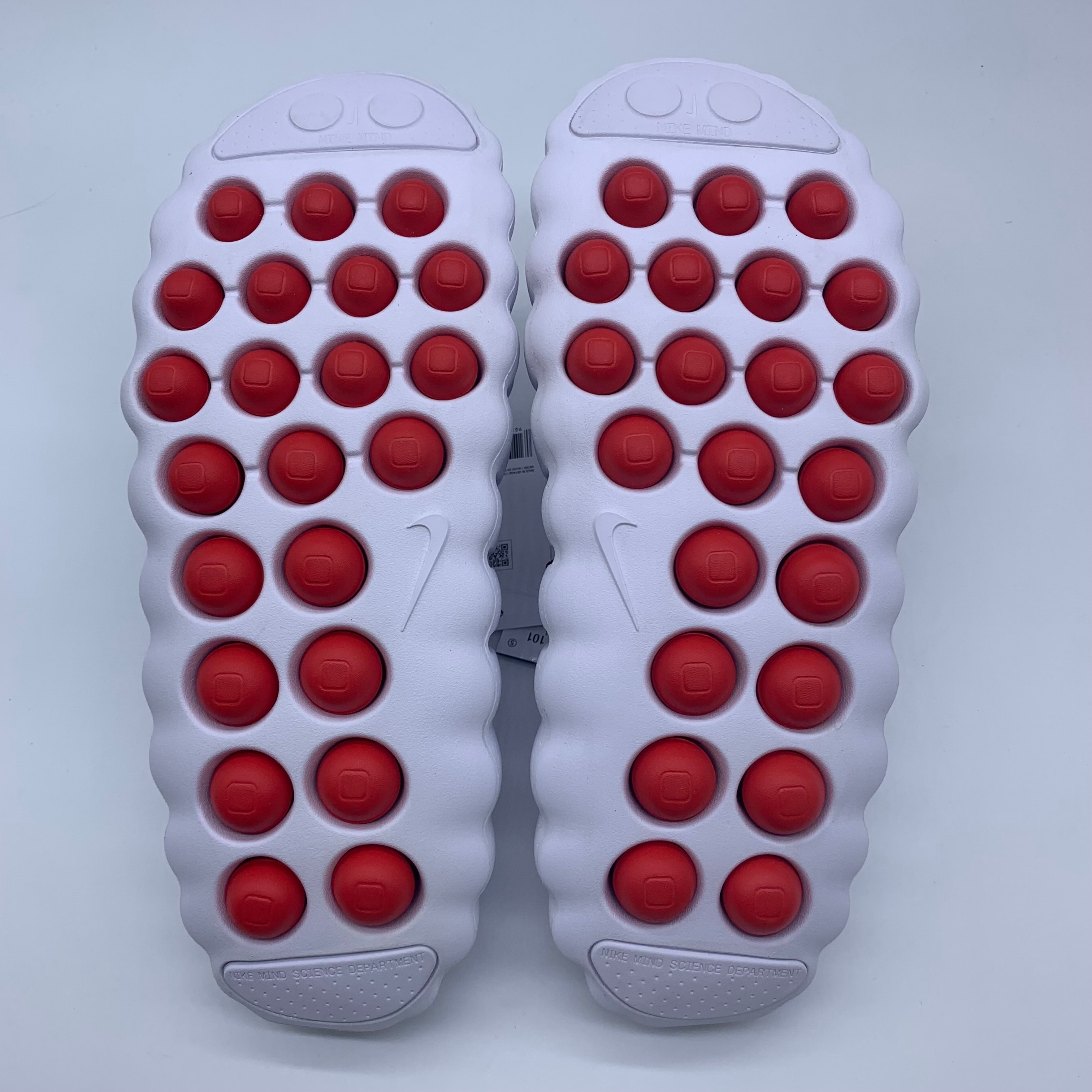 Nike Mind 001 Mules "White/Speed Red"