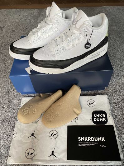 Fragment × Nike Air Jordan 3 "White/Black"