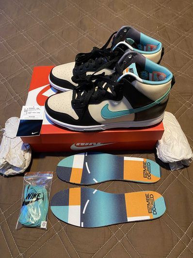 Nike Dunk High Retro EMB "Pearl White and Washed Teal"