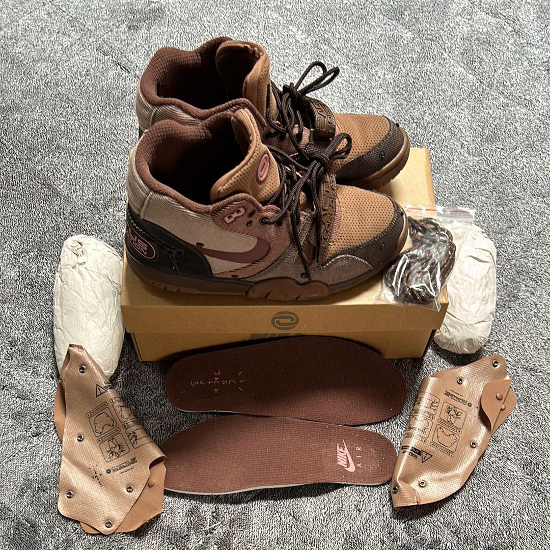 Travis Scott x Nike Air Trainer 1 SP "Archaeo Brown and Rust Pink"