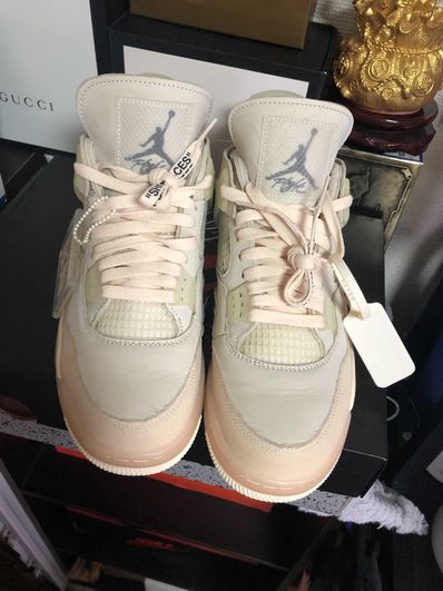 Off-White × Nike Women's Air Jordan 4 SP "Sail"