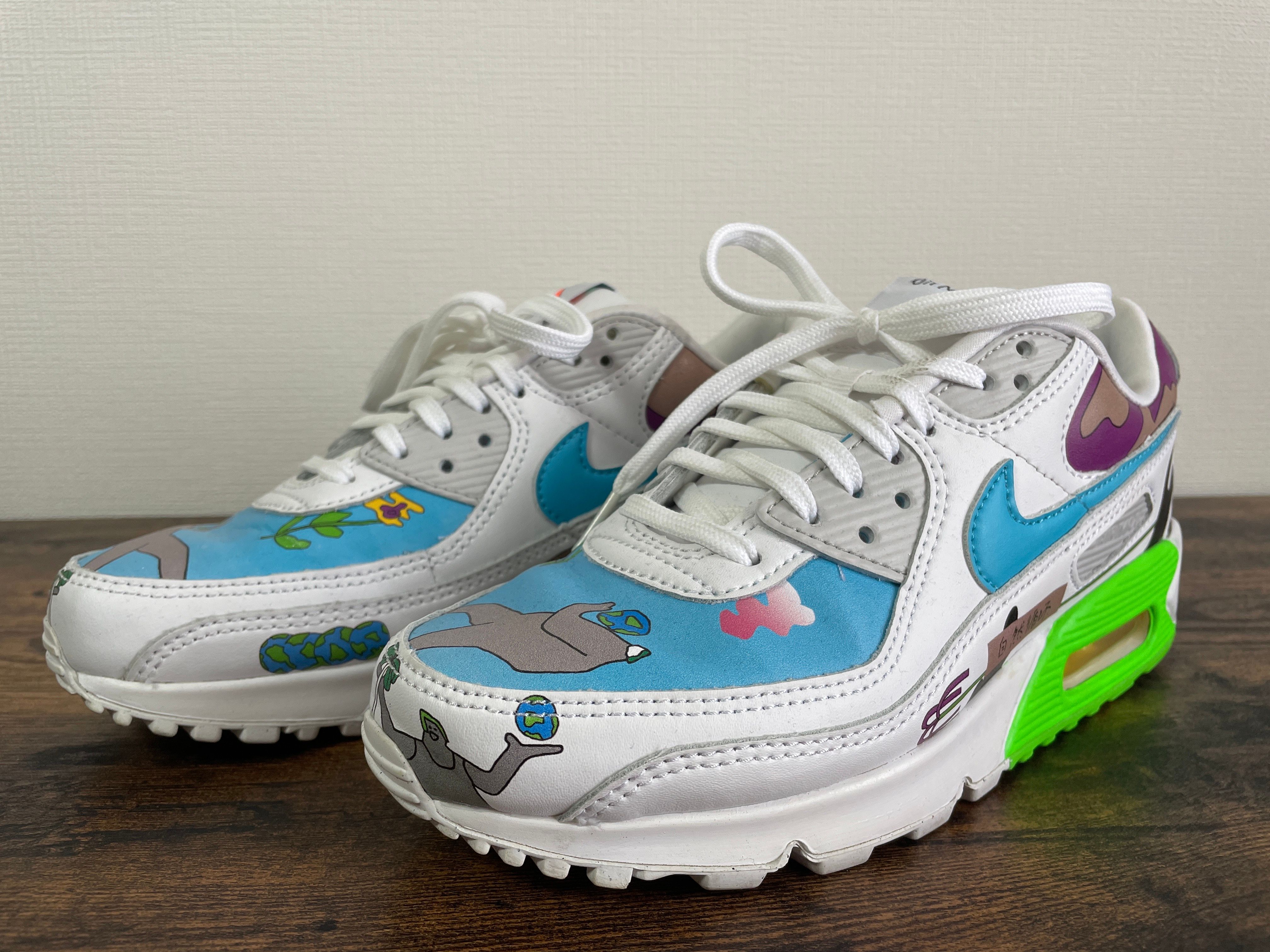RUOHAN WANG × NIKE AIR MAX 90 FLYLEATHER "WHITE/MULTI COLOR"