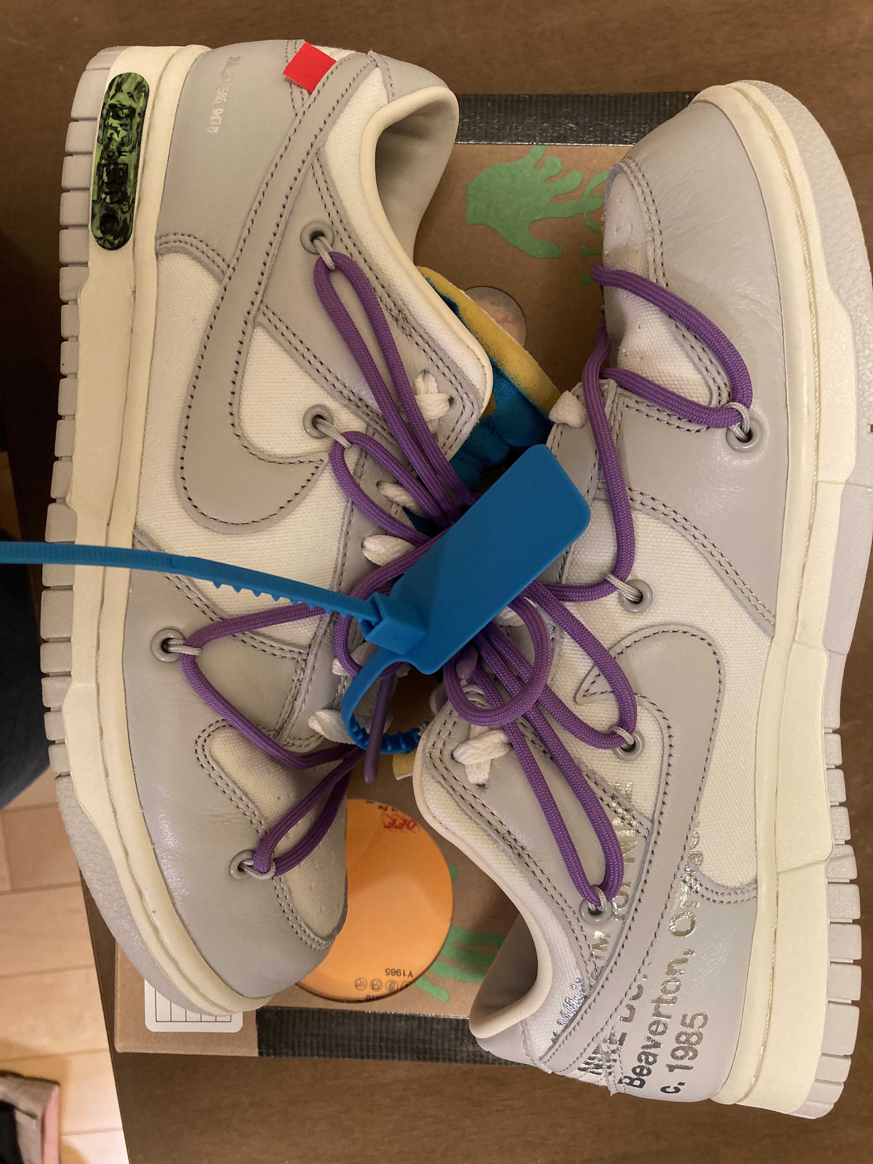 Off-White × Nike Dunk Low "Sail/Neutral Gray"