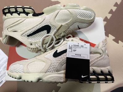 Stussy × Nike Air Zoom Spiridon CG 2 "Fossil/Black"