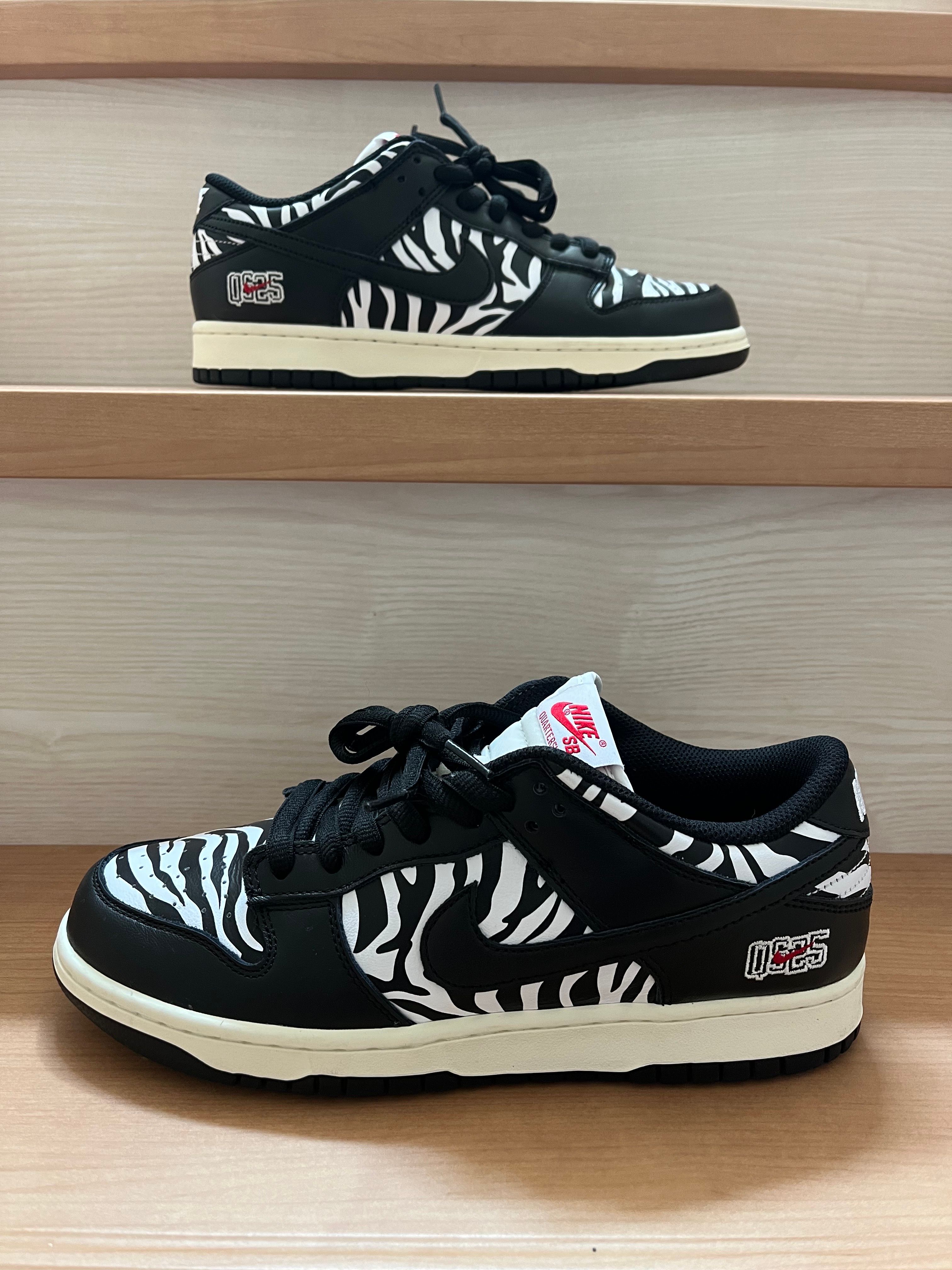 Quartersnacks × Nike SB Dunk Low "Zebra Cake/Safari"