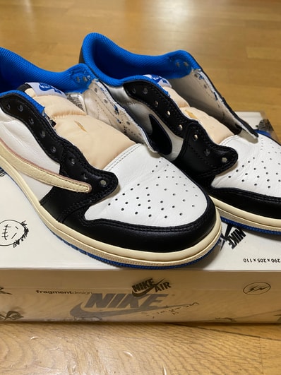 Travis Scott × fragment design × Nike Air Jordan 1 Low OG SP "Military Blue"
