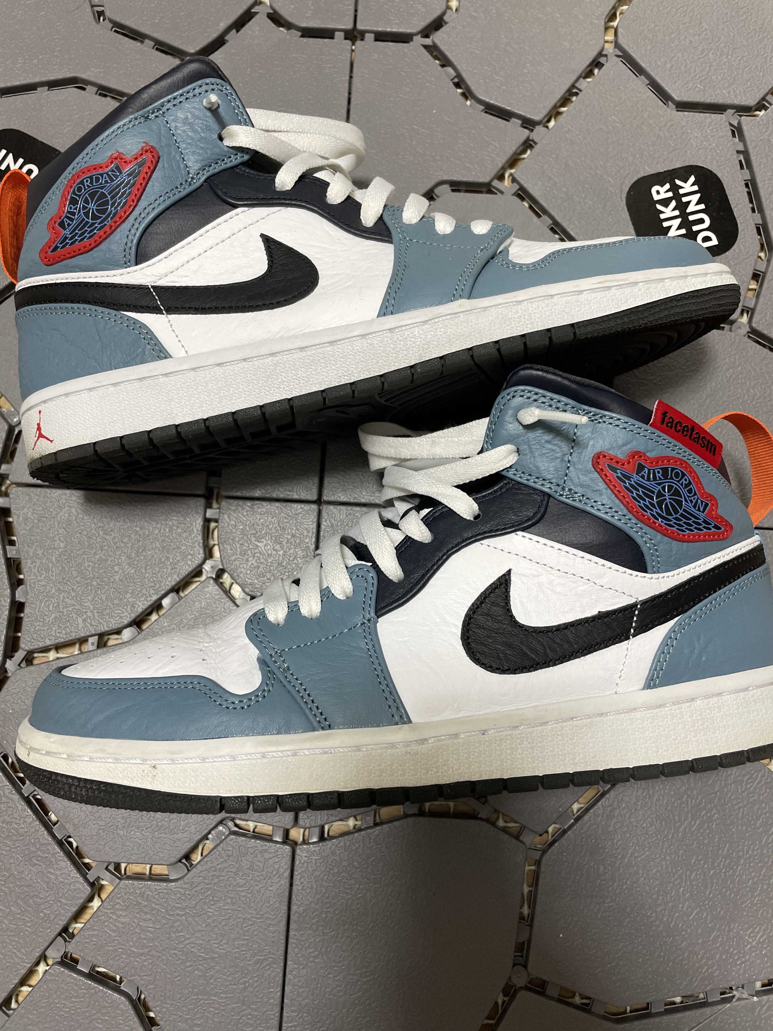 FACETASM × Nike Air Jordan 1 Mid "White/Navy"