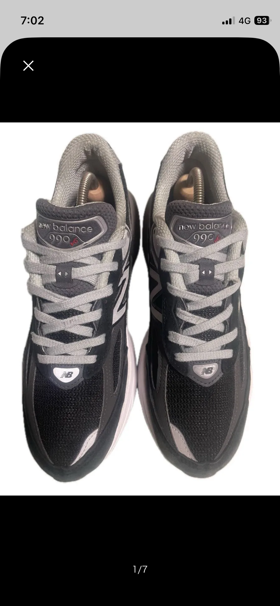 New Balance 990V6 "Black" (Heel NB Logo)