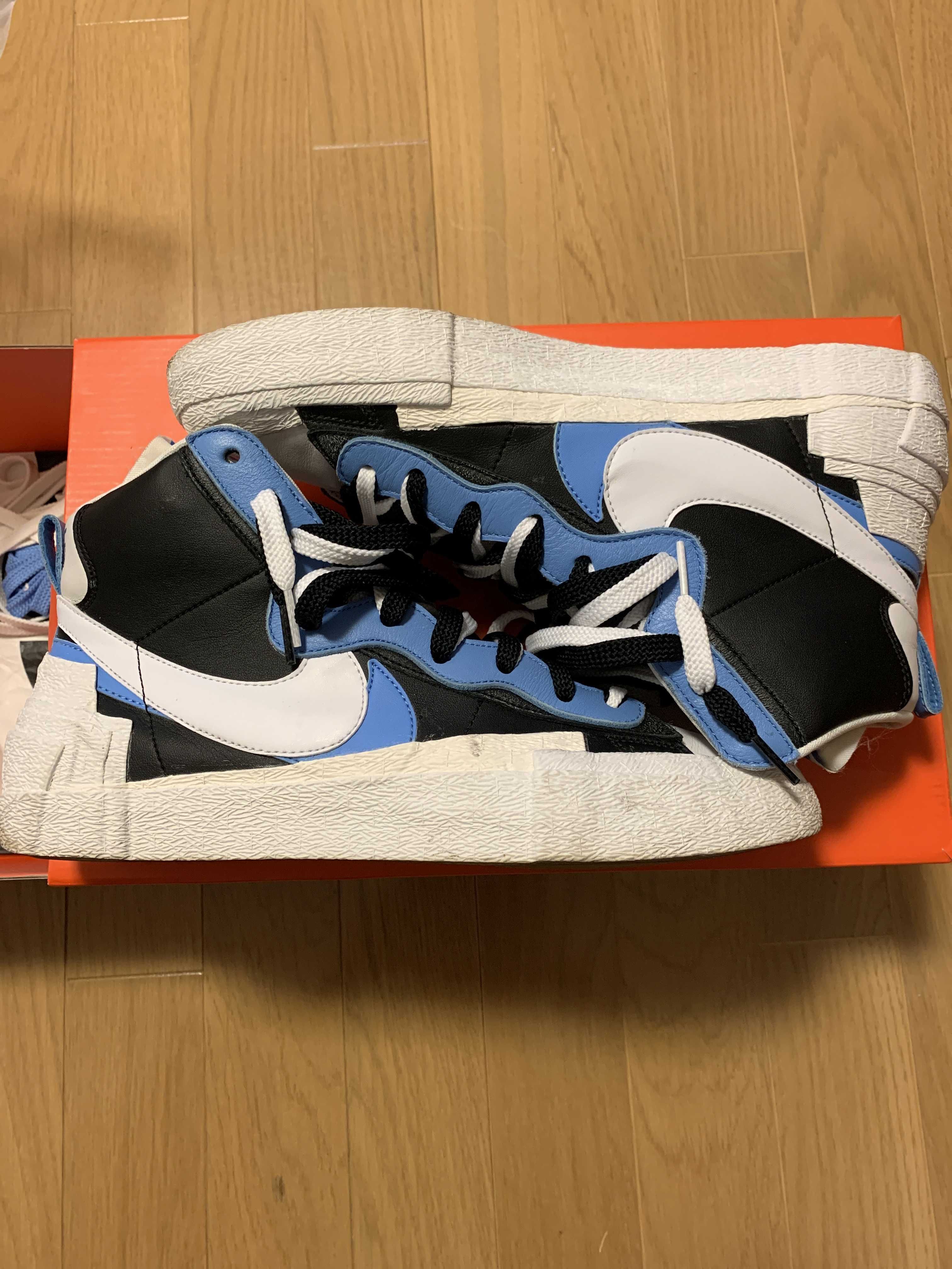 sacai × NIKE BLAZER MID "BLACK / BLUE"