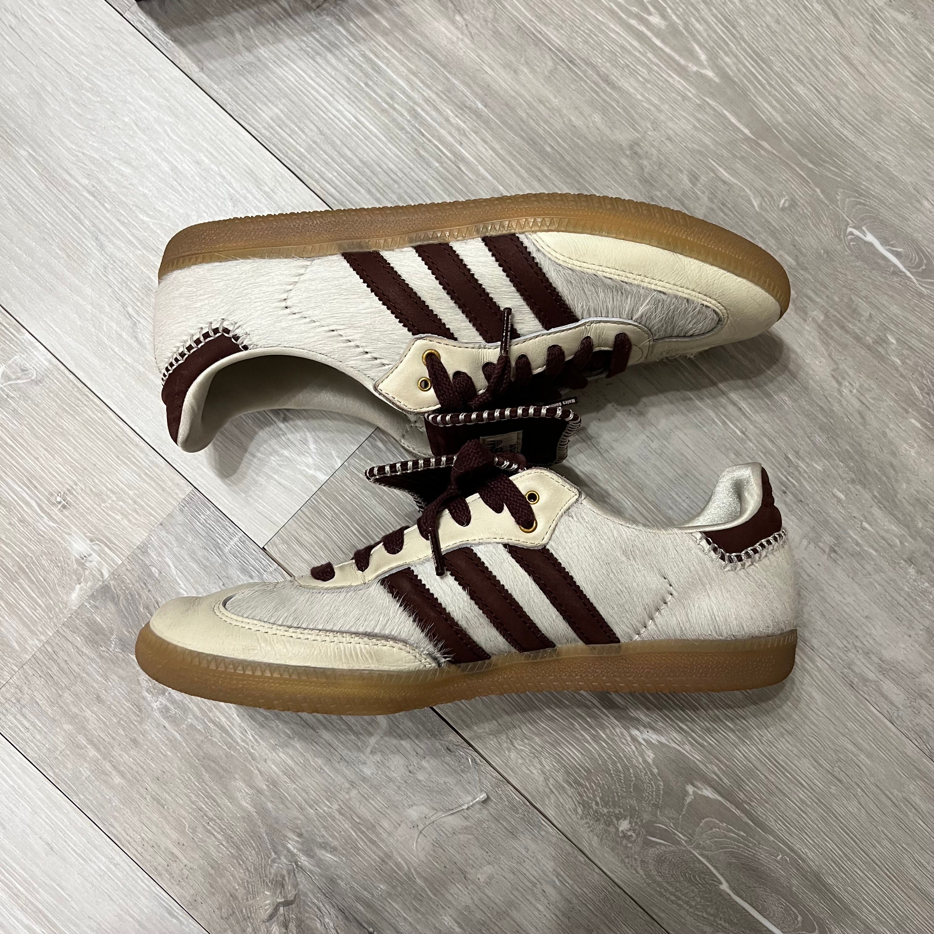 Wales Bonner × adidas Samba Pony Tonal Low "Cream White/Mystery Brown"