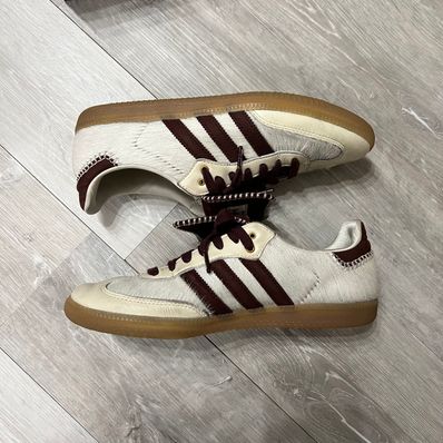 Wales Bonner × adidas Samba Pony Tonal Low "Cream White/Mystery Brown"