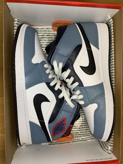 FACETASM × Nike Air Jordan 1 Mid "White/Navy"