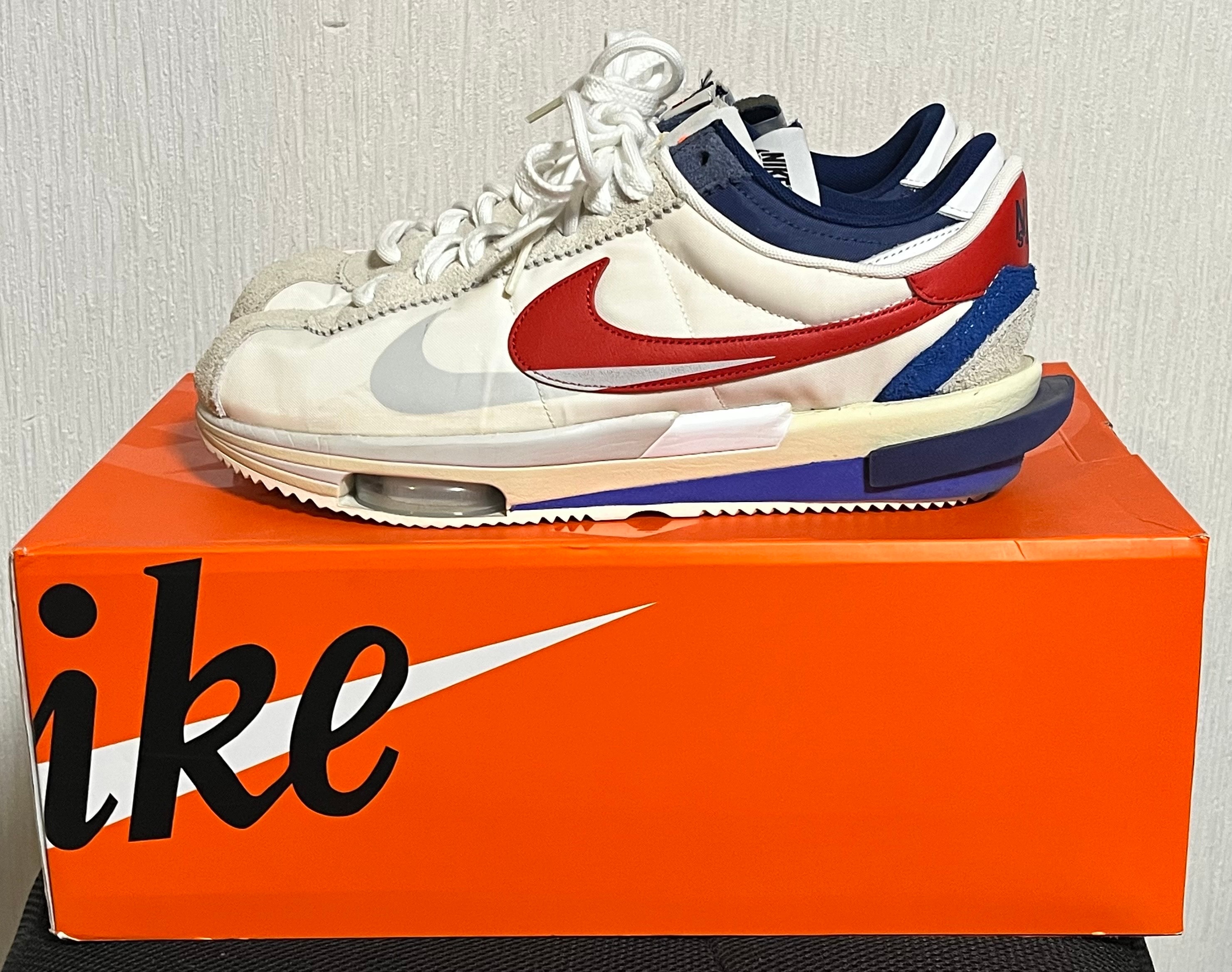 sacai × Nike Zoom Cortez "White and University Red"