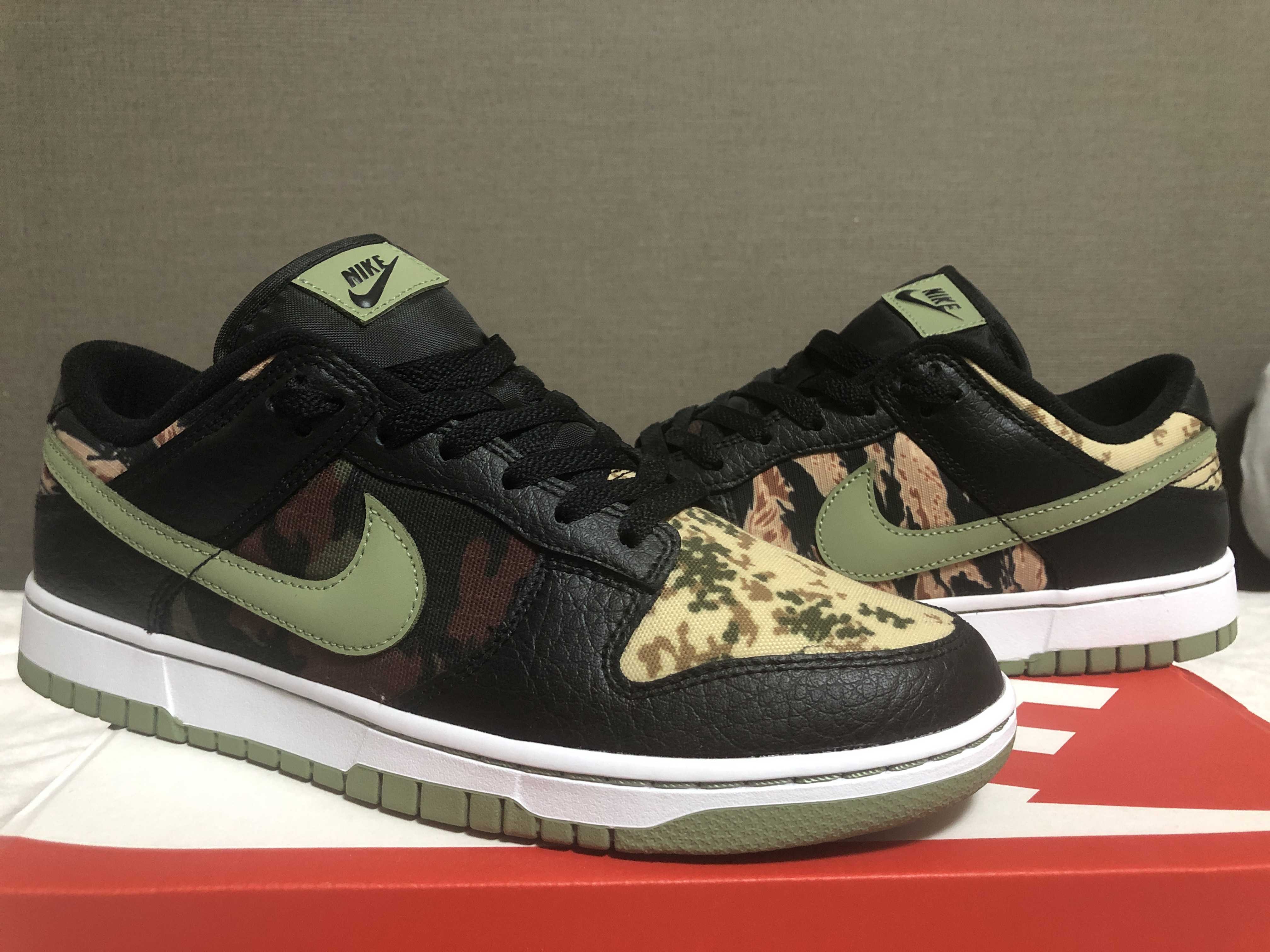 NIKE DUNK LOW SE "BLACK MULTI CAMO"