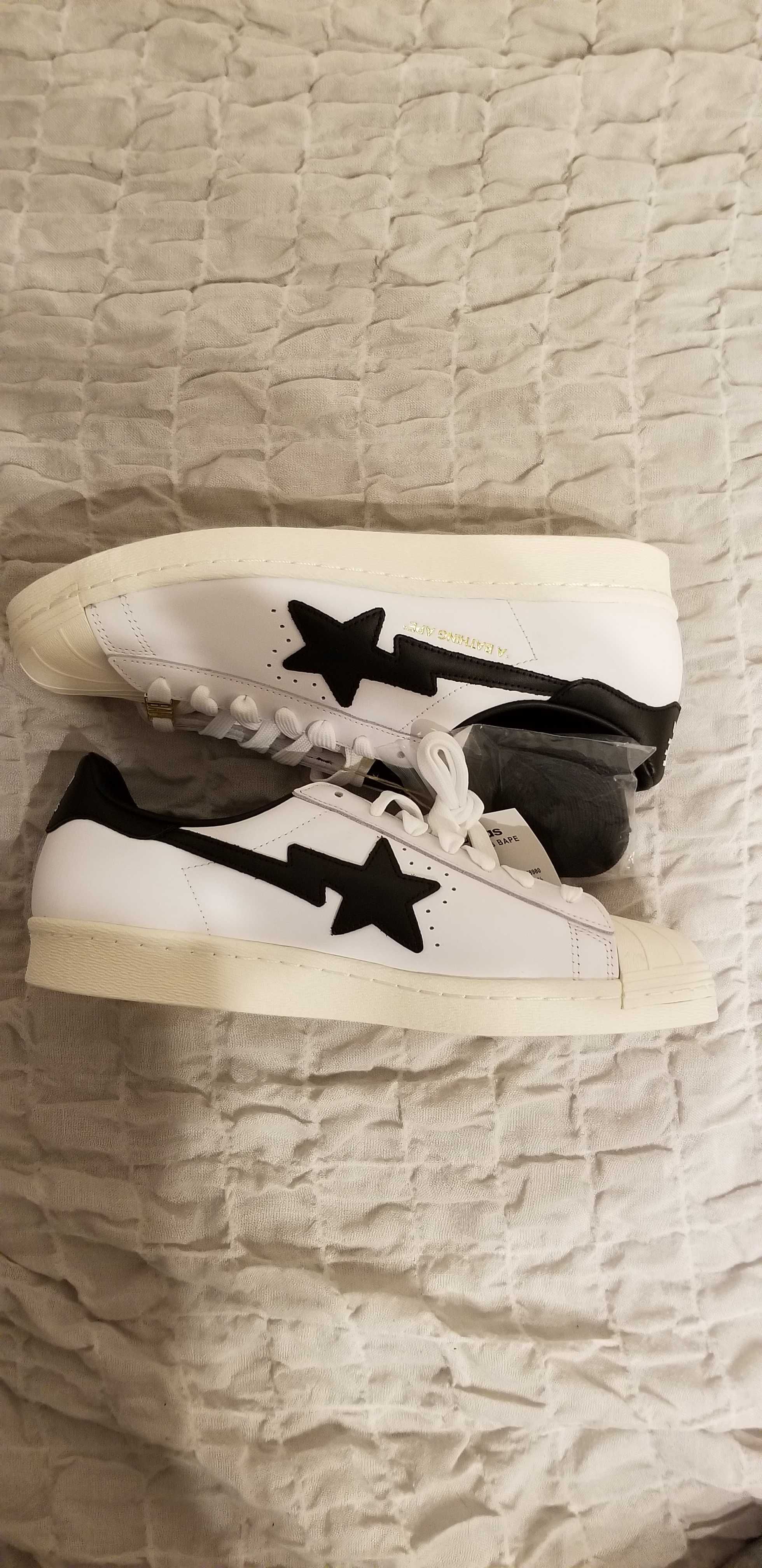 A BATHING APE × adidas Superstar 80s "White/Black"