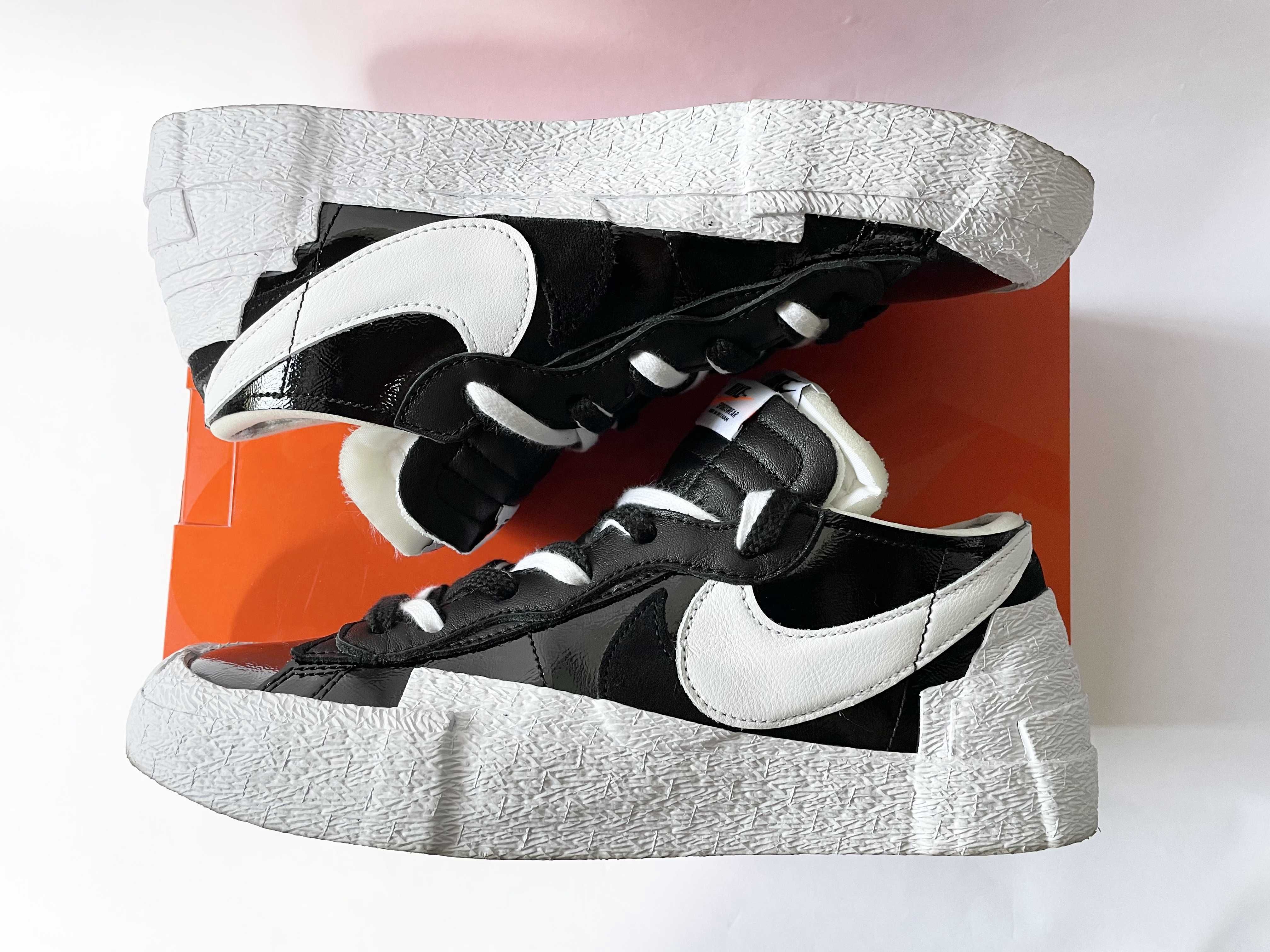 sacai × Nike Blazer Low "Black Patent Leather"