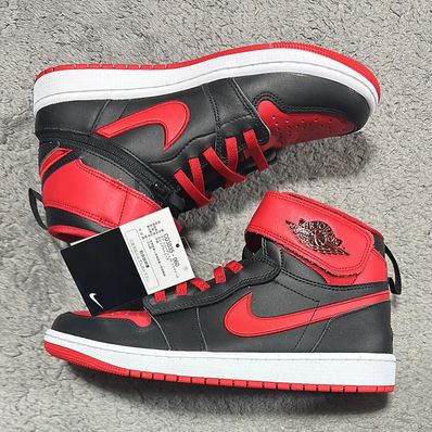 Nike Air Jordan 1 HI FlyEase "Black/White/Fire Red"