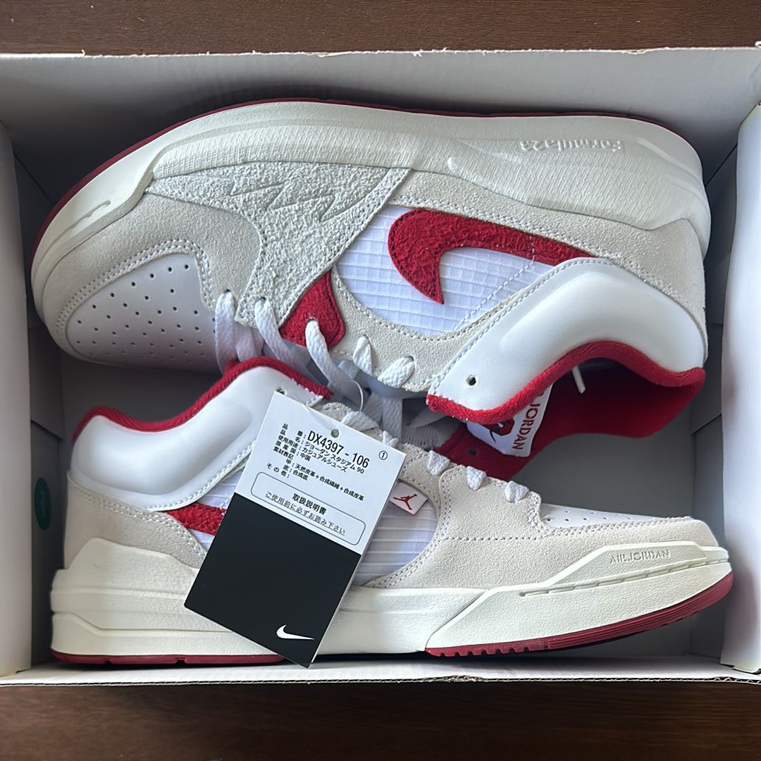 ナイキ ジョーダン スタジアム90 "ホワイト/バーシティレッド"