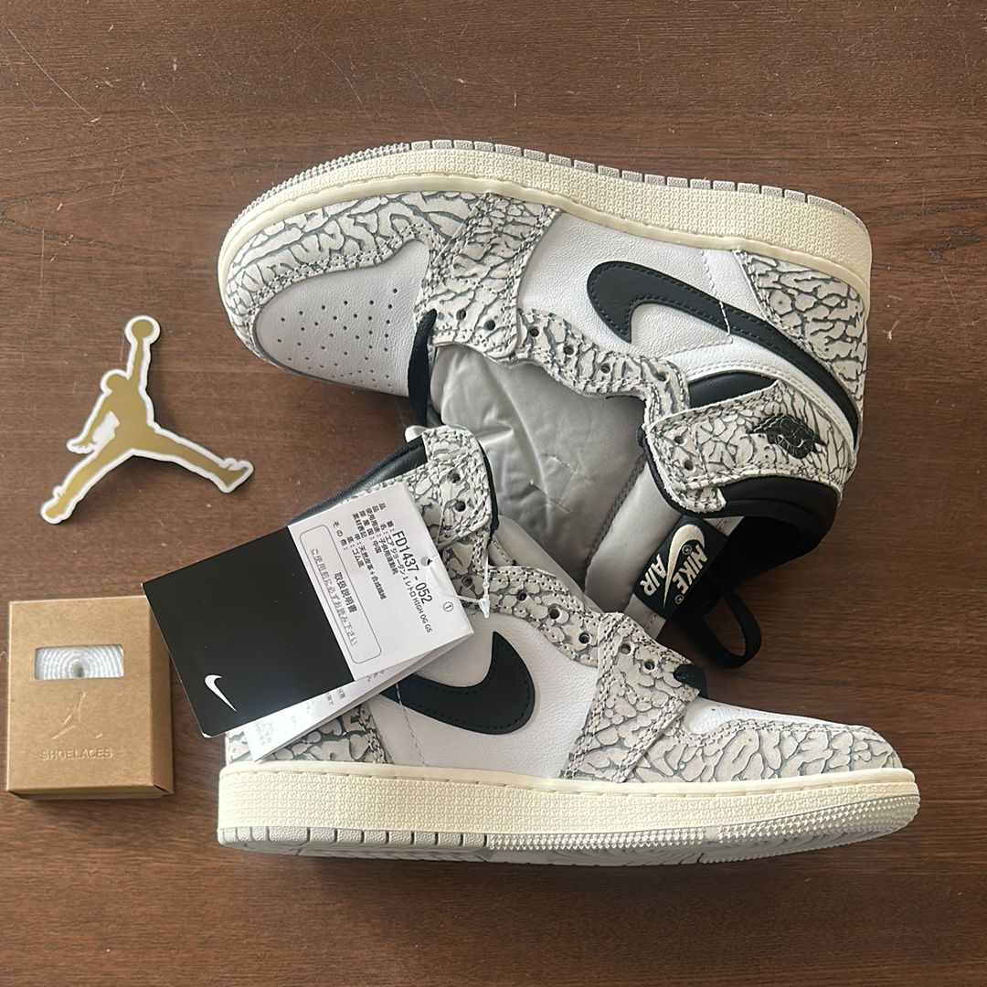 Nike GS Air Jordan 1 High OG "White Cement"