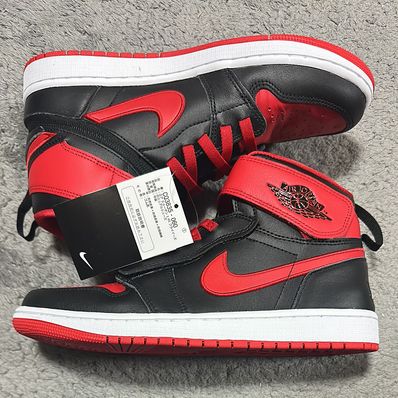 Nike Air Jordan 1 HI FlyEase "Black/White/Fire Red"