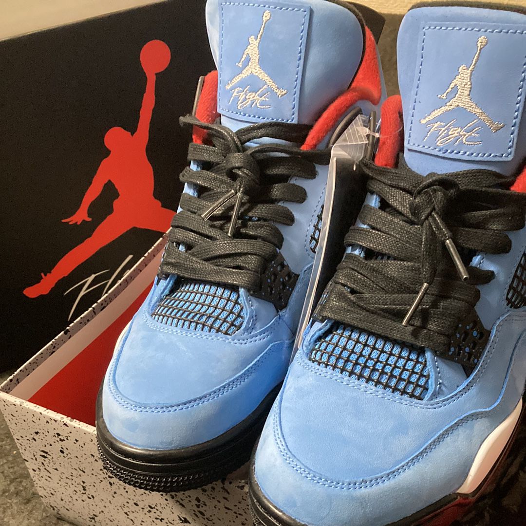 Travis Scott × Nike Air Jordan 4 Retro Cactus Jack "University Blue"