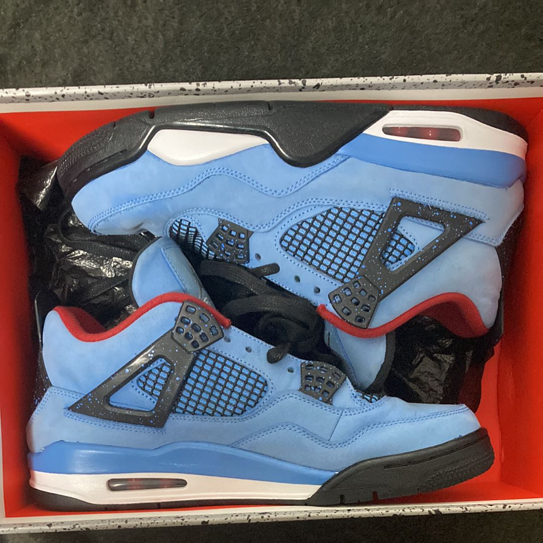 Travis Scott × Nike Air Jordan 4 Retro Cactus Jack "University Blue"