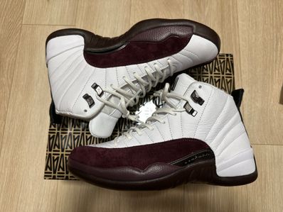 A Ma Maniere × Nike Women's Air Jordan 12 "White and Burgundy Crush"