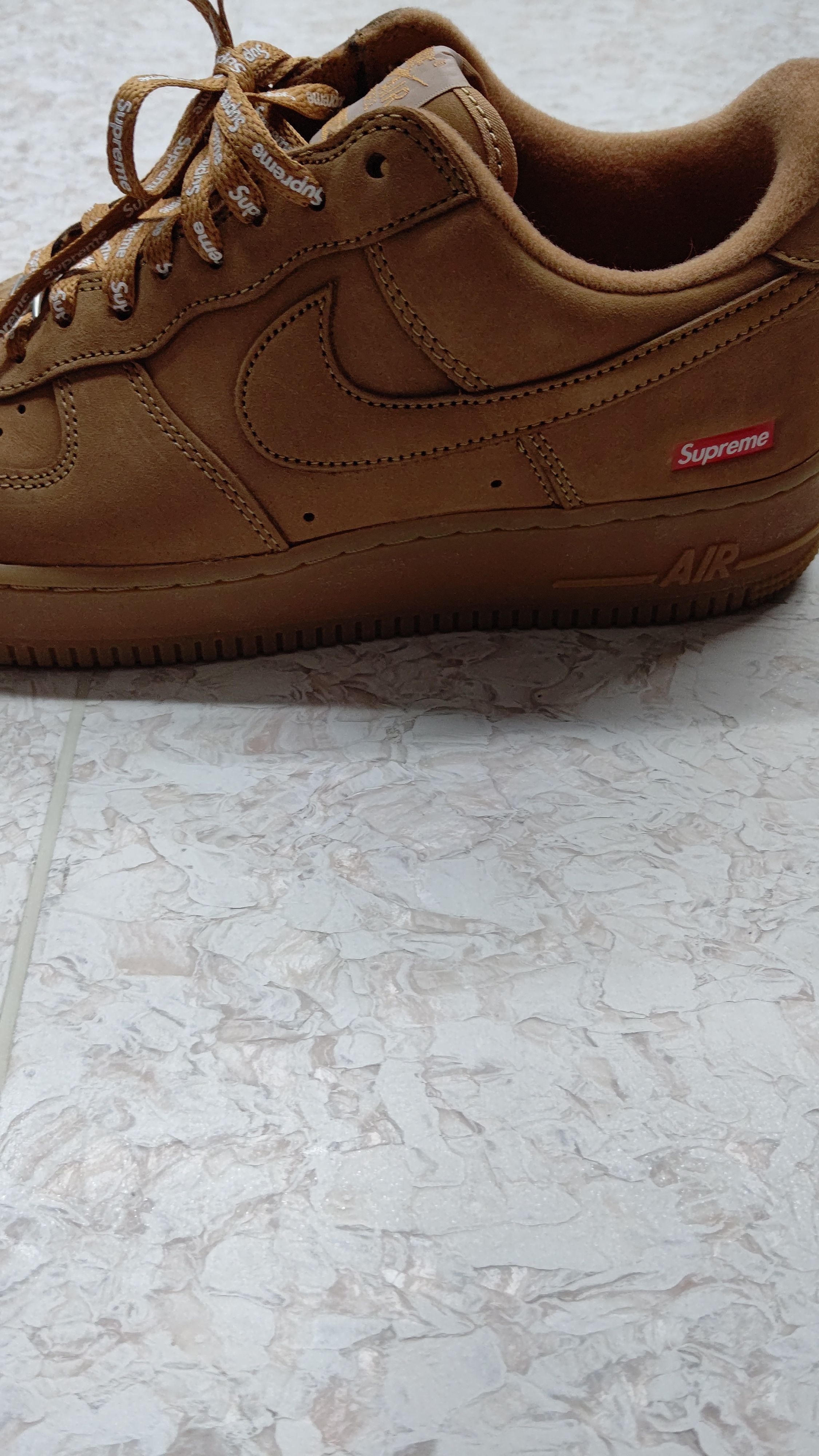 Supreme × Nike Air Force 1 Low "Flax/Wheat"