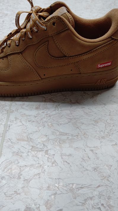Supreme × Nike Air Force 1 Low "Flax/Wheat"
