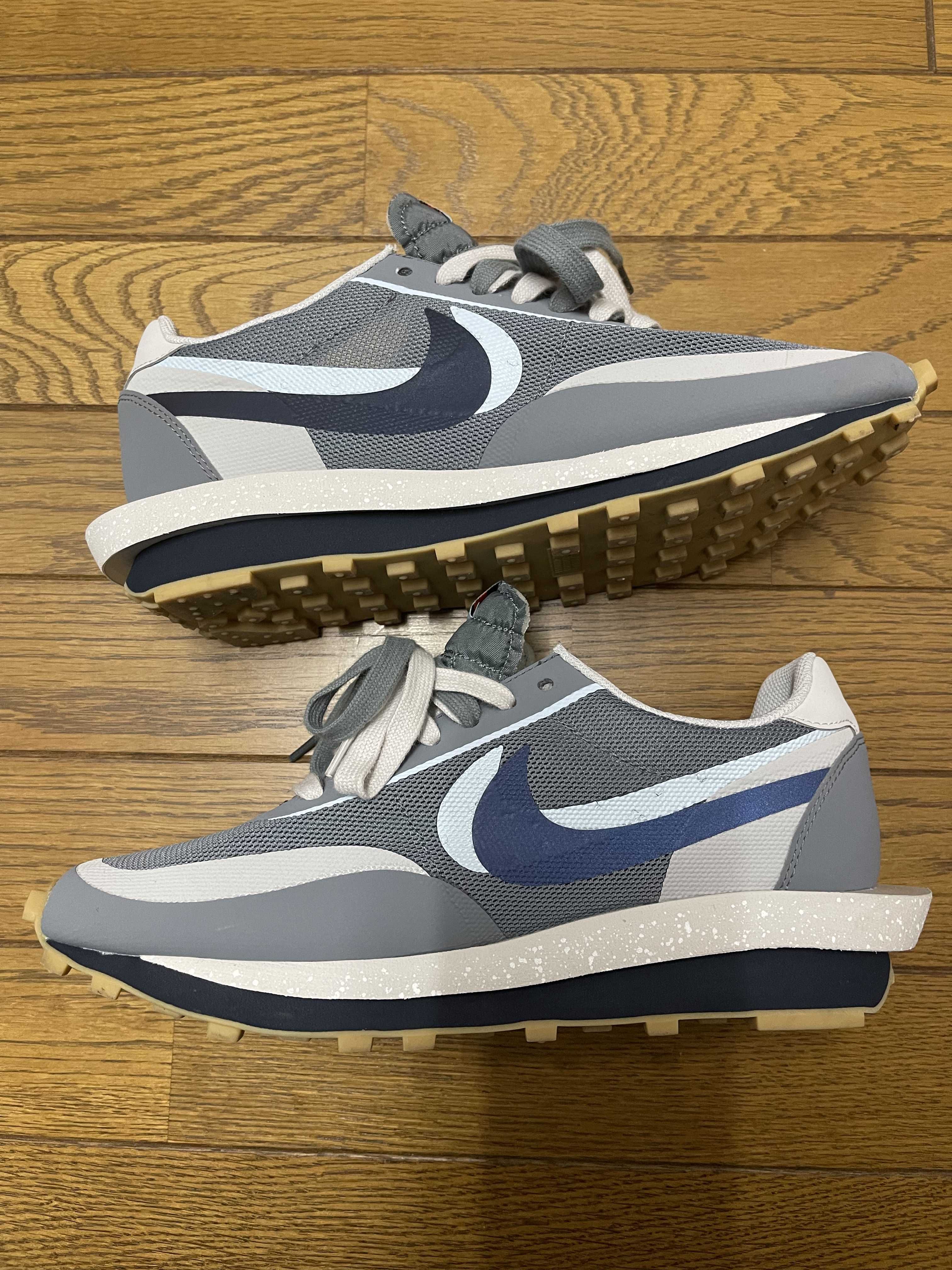 CLOT × Sacai × Nike LD Waffle "Grey Obsidian/Cool Grey"