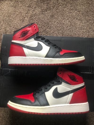 Nike GS Air Jordan 1 Retro High "Bred Toe"