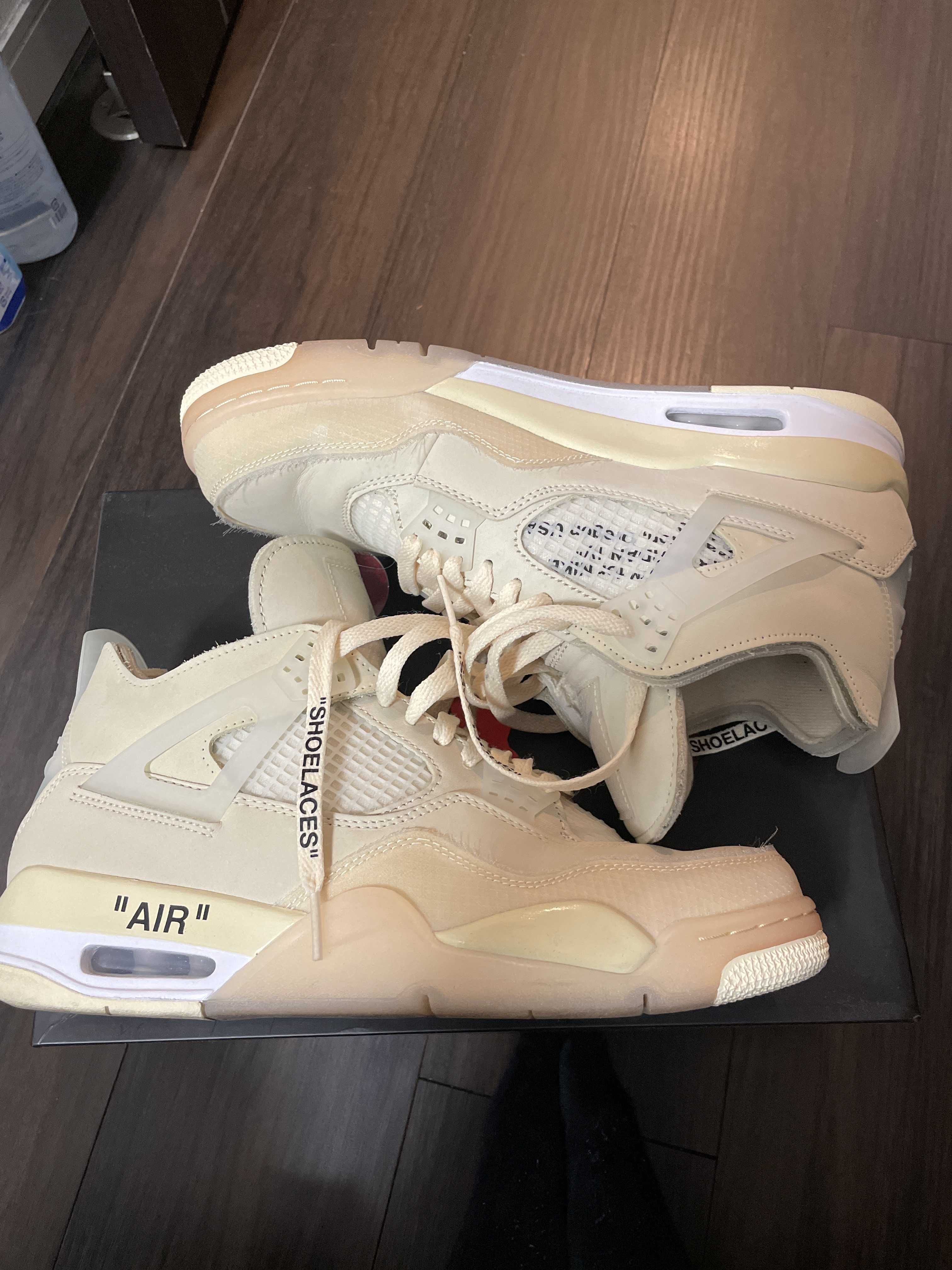 Off-White × Nike Women's Air Jordan 4 SP "Sail"