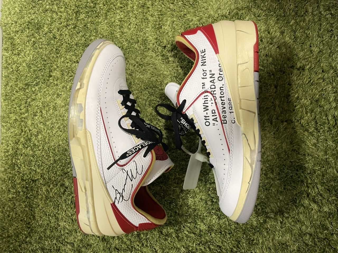 Off-White × Nike Air Jordan 2 Low "White and Varsity Red"