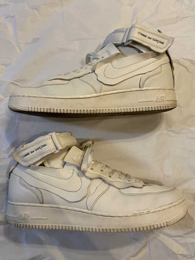 COMME des GARCONS × Nike Air Force 1 Mid "White"