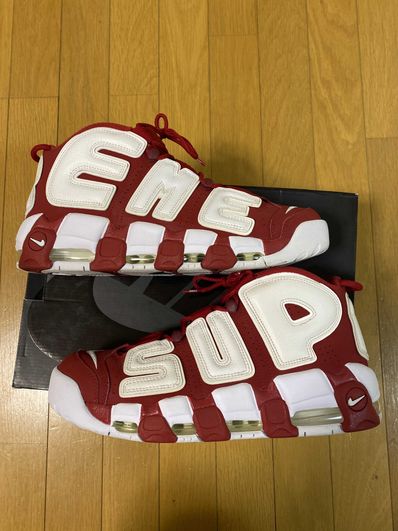 Supreme × Nike Air More Uptempo "White/Red"