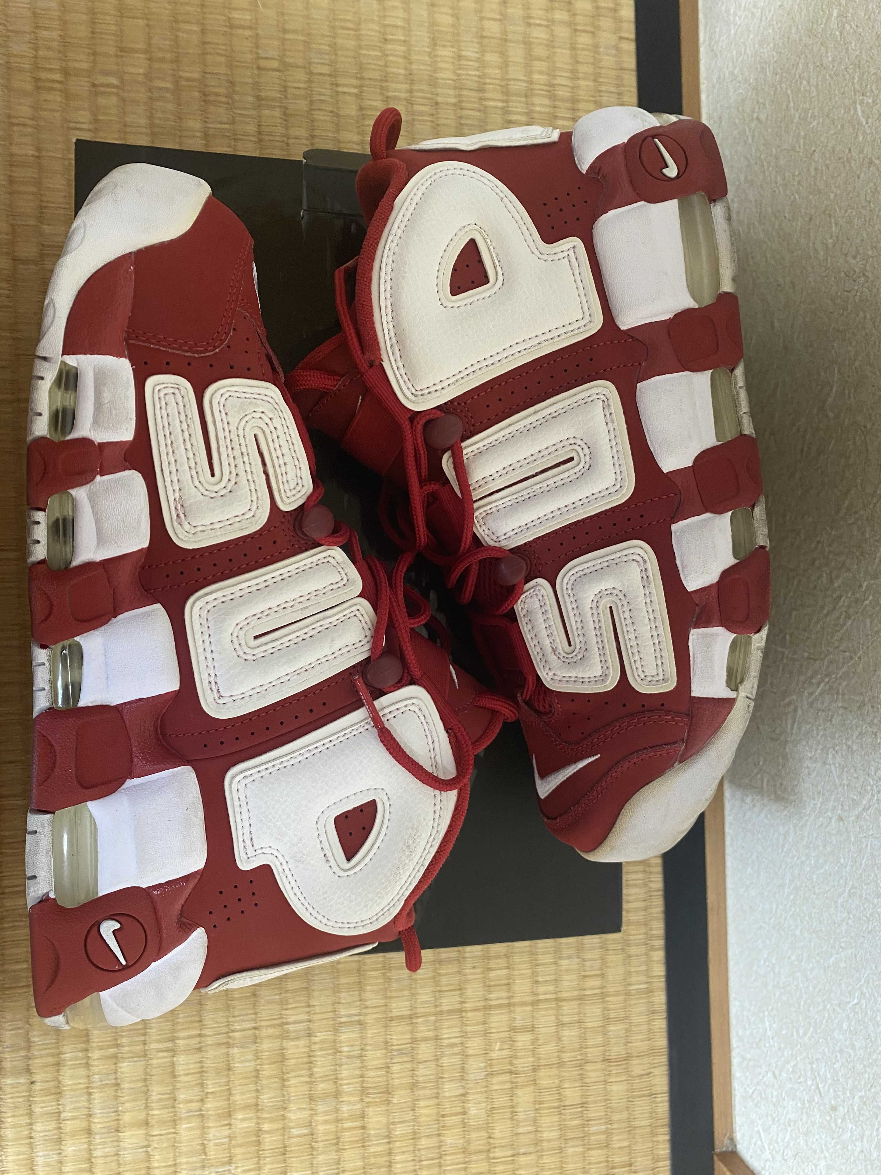 Supreme × Nike Air More Uptempo "White/Red"